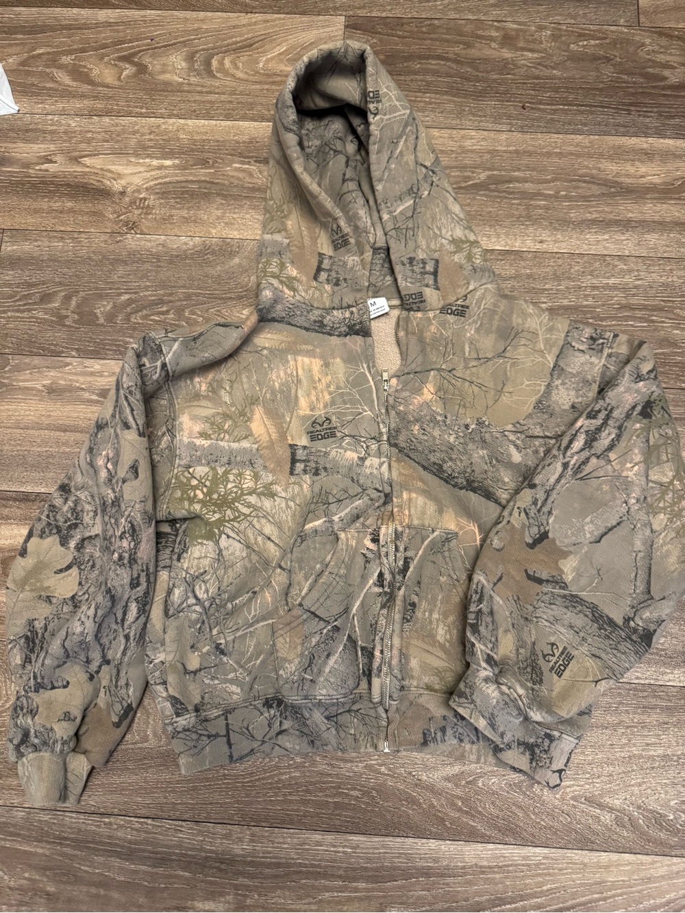 Realtree-Inspired Camo Zip Hoodie - Brown/Gray